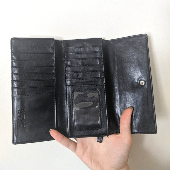 2/$20 💛 Buffalo David Bitton Black & Pink Wallet - Picture 3 of 3